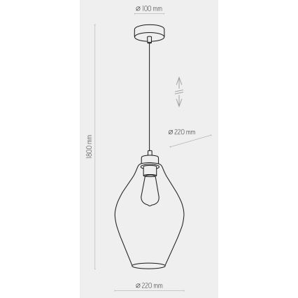 Luster na sajli TULON 1xE27/60W/230V