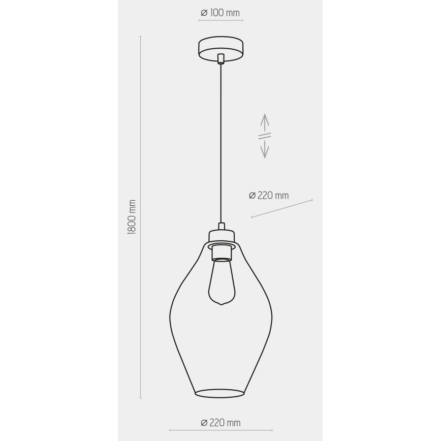 Luster na sajli TULON 1xE27/60W/230V