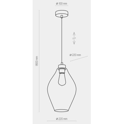 Luster na sajli TULON 1xE27/60W/230V