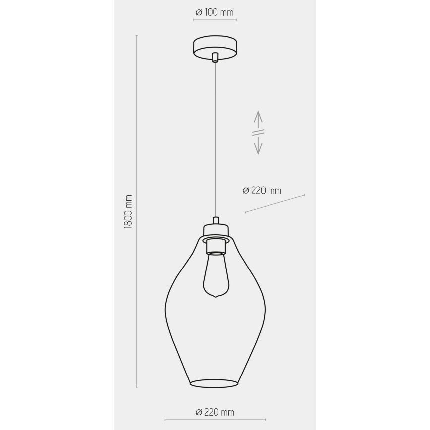 Luster na sajli TULON 1xE27/60W/230V