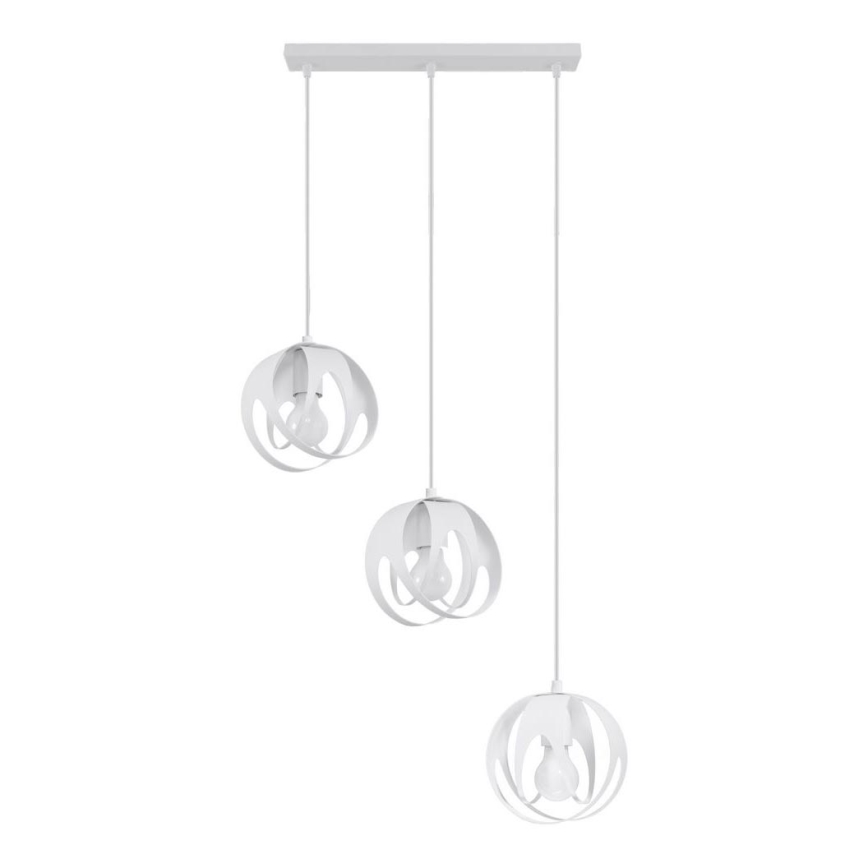 Luster na sajli TULOS 3xE27/60W/230V bijela