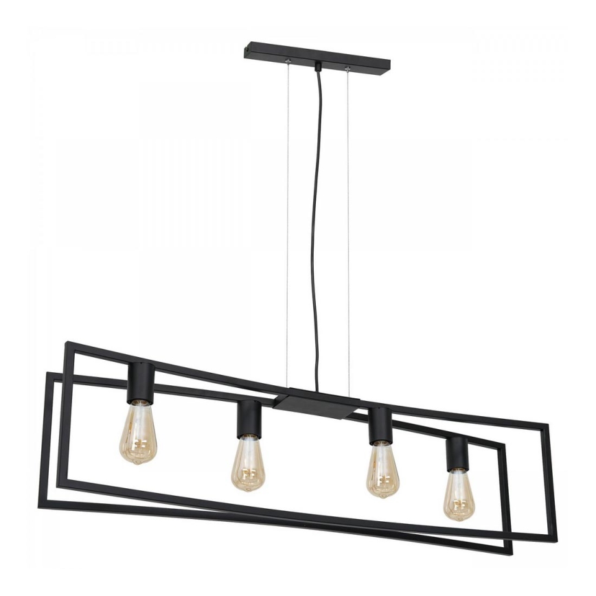 Luster na sajli TUNJA 4xE27/60W/230V crna