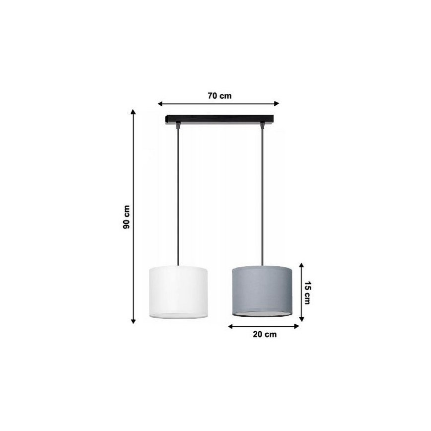 Luster na sajli TUZ 2xE27/60W/230V