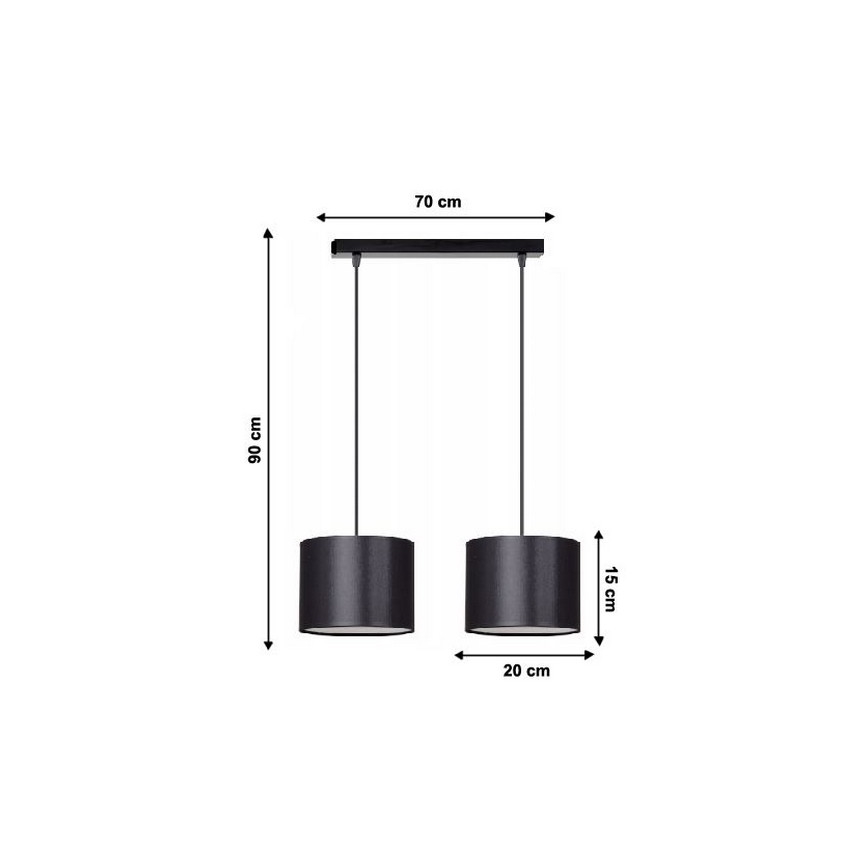 Luster na sajli TUZ 2xE27/60W/230V