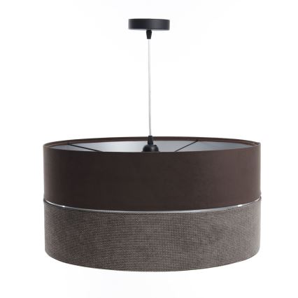 Luster na sajli TWIST 1xE27/60W/230V smeđa/srebrna