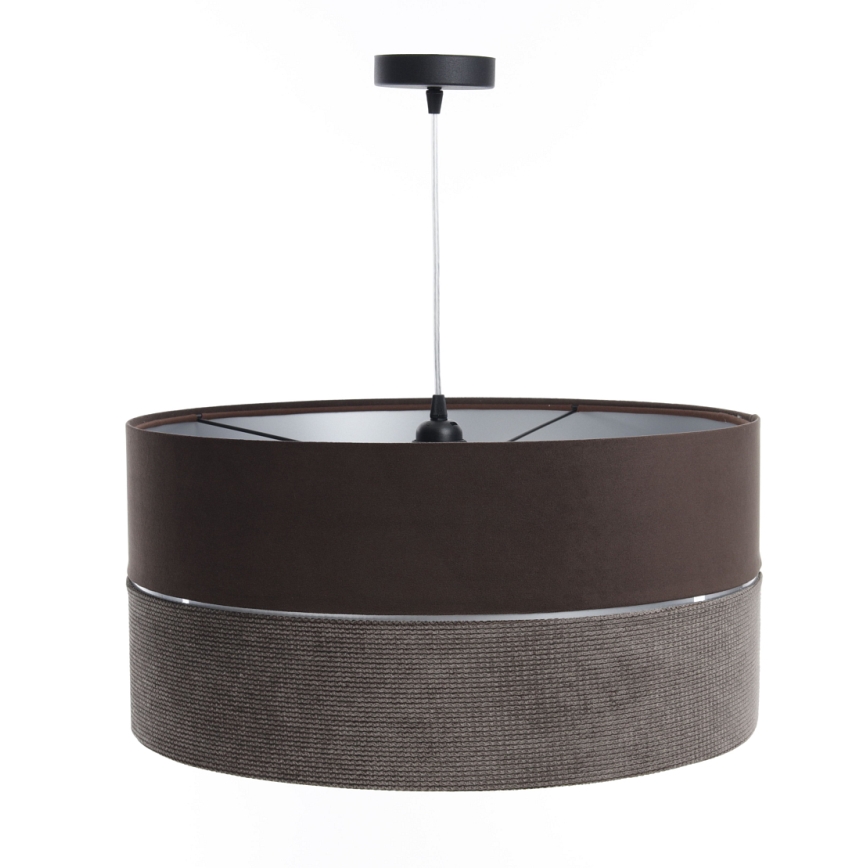 Luster na sajli TWIST 1xE27/60W/230V smeđa/srebrna