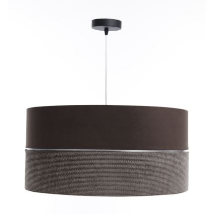 Luster na sajli TWIST 1xE27/60W/230V smeđa/srebrna