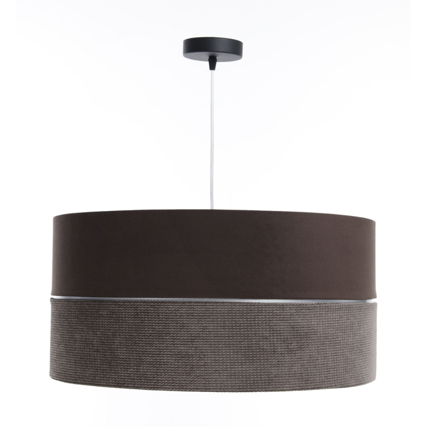 Luster na sajli TWIST 1xE27/60W/230V smeđa/srebrna