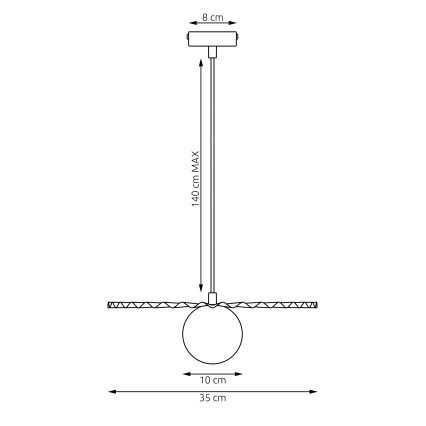 Luster na sajli UMBRA 1xG9/8W/230V bež