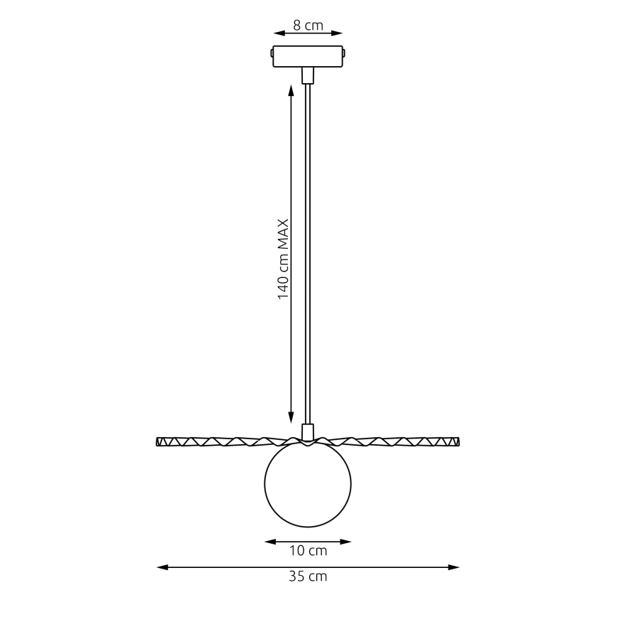 Luster na sajli UMBRA 1xG9/8W/230V crni
