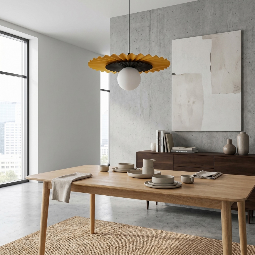 Luster na sajli UMBRA 1xG9/8W/230V crni/narančasti