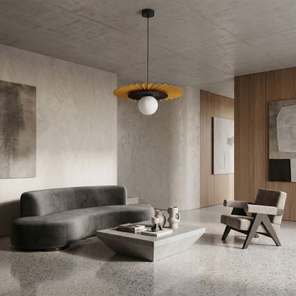 Luster na sajli UMBRA 1xG9/8W/230V crni/narančasti