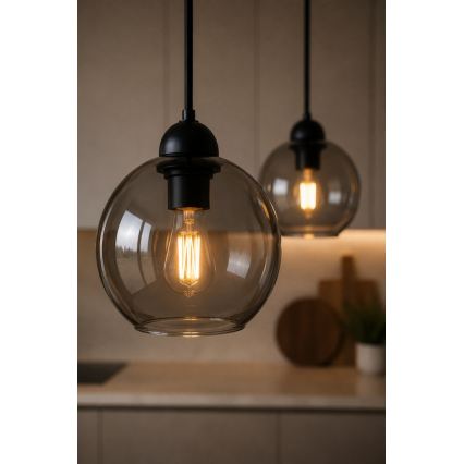 Luster na sajli UNO 2xE27/60W/230V crna