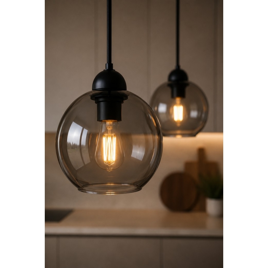 Luster na sajli UNO 2xE27/60W/230V crna