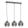 Luster na sajli UNO 3xE27/60W/230V crna/dimna