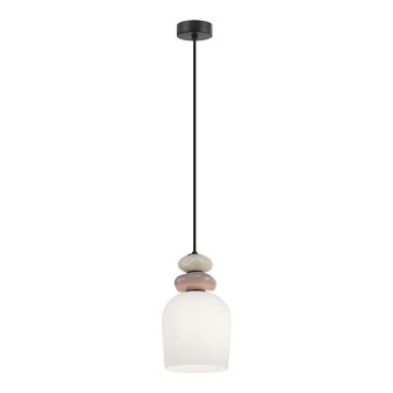 Luster na sajli VALISIA 3xE27/40W/230V bež/maslinasta