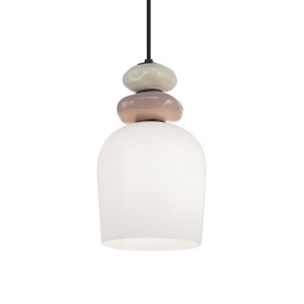 Luster na sajli VALISIA 3xE27/40W/230V bež/maslinasta