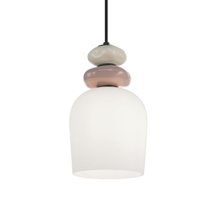 Luster na sajli VALISIA 3xE27/40W/230V bež/maslinasta