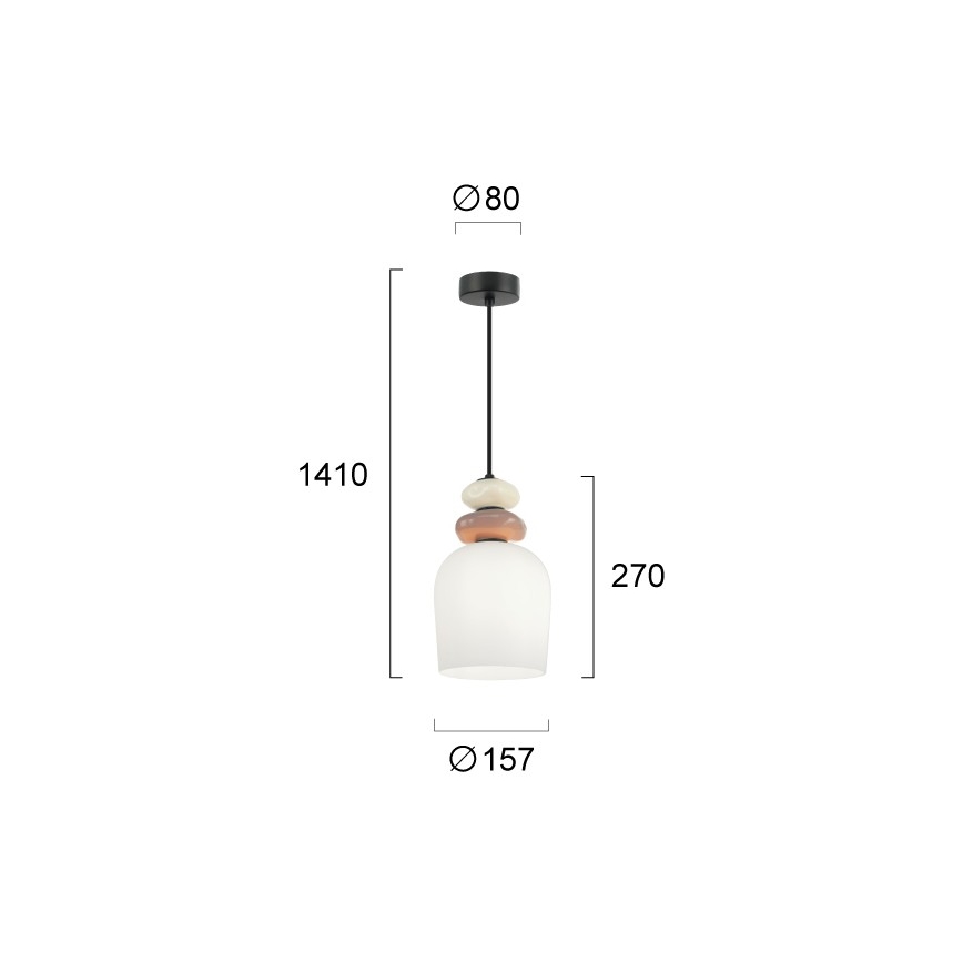 Luster na sajli VALISIA 3xE27/40W/230V bež/maslinasta