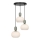 Luster na sajli VALISIA 3xE27/40W/230V crna/maslinasta