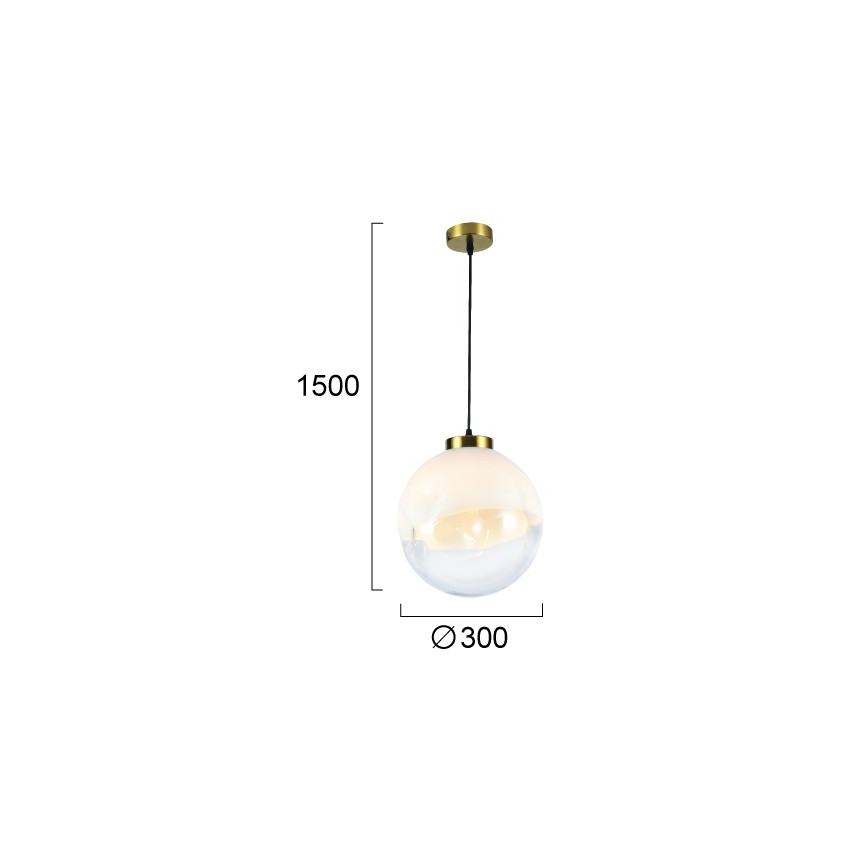 Luster na sajli VANA 1xE27/40W/230V kremasta/zlatna