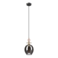 Luster na sajli VELLO 1xE27/15W/230V crna/dimljena ružičasta/bež/crna