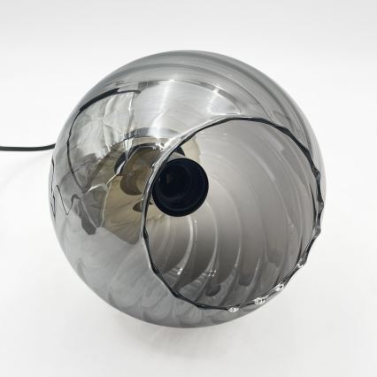 Luster na sajli VELLO 1xE27/15W/230V crna/zadimljena bež/crna