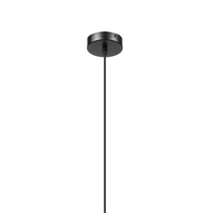 Luster na sajli VELLO 1xE27/15W/230V crna/zadimljena bež/crna