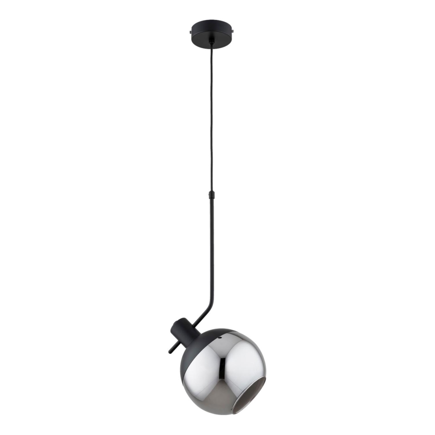 Luster na sajli VELTO 1xE27/15W/230V crna/dimna