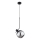 Luster na sajli VELTO 1xE27/15W/230V crna/dimna