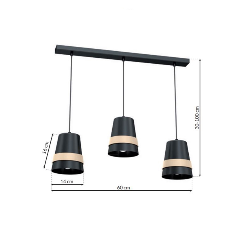 Luster na sajli VENEZIA 3xE27/60W/230V