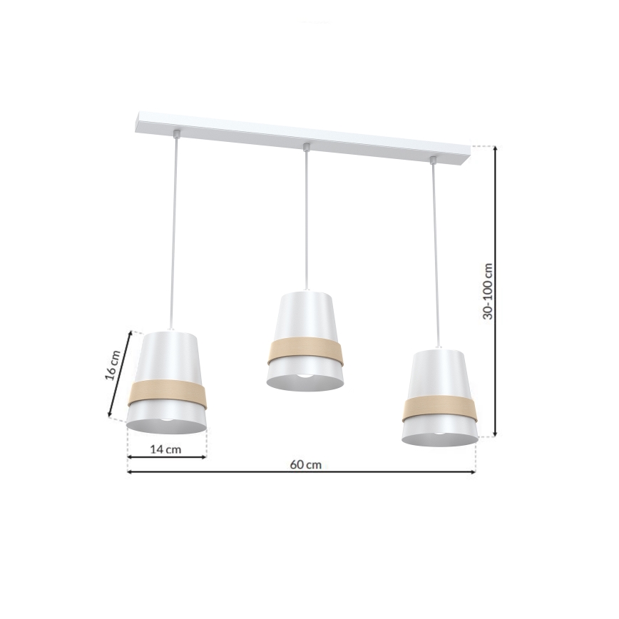 Luster na sajli VENEZIA 3xE27/60W/230V