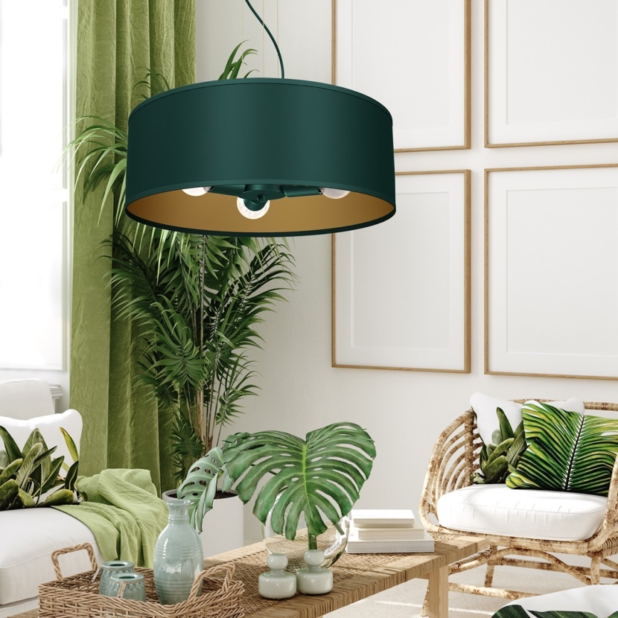 Luster na sajli VERDE 3xE27/60W/230V zelena