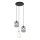 Luster na sajli VERDI 3xE27/15W/230V pr. 30 cm crna/siva/bijela