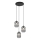 Luster na sajli VERDI 3xE27/15W/230V pr. 30 cm crna/siva