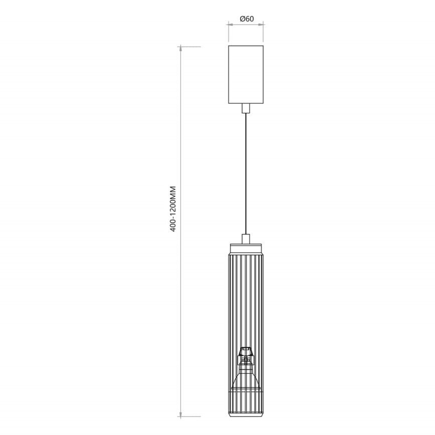 Luster na sajli VERTICAL 1xGU10/8W/230V bijela
