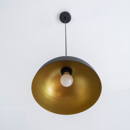 Luster na sajli VESPER 1xE27/15W/230 Ø 30 cm crno-zlatni