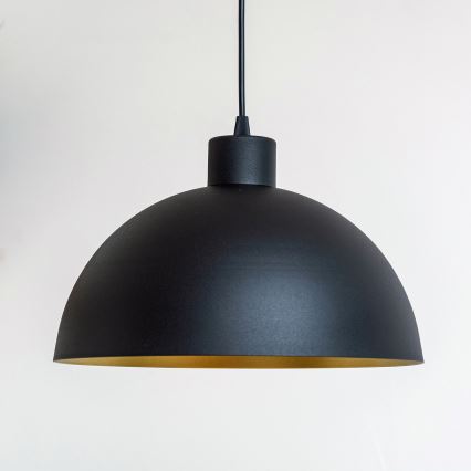Luster na sajli VESPER 1xE27/15W/230 Ø 30 cm crno-zlatni