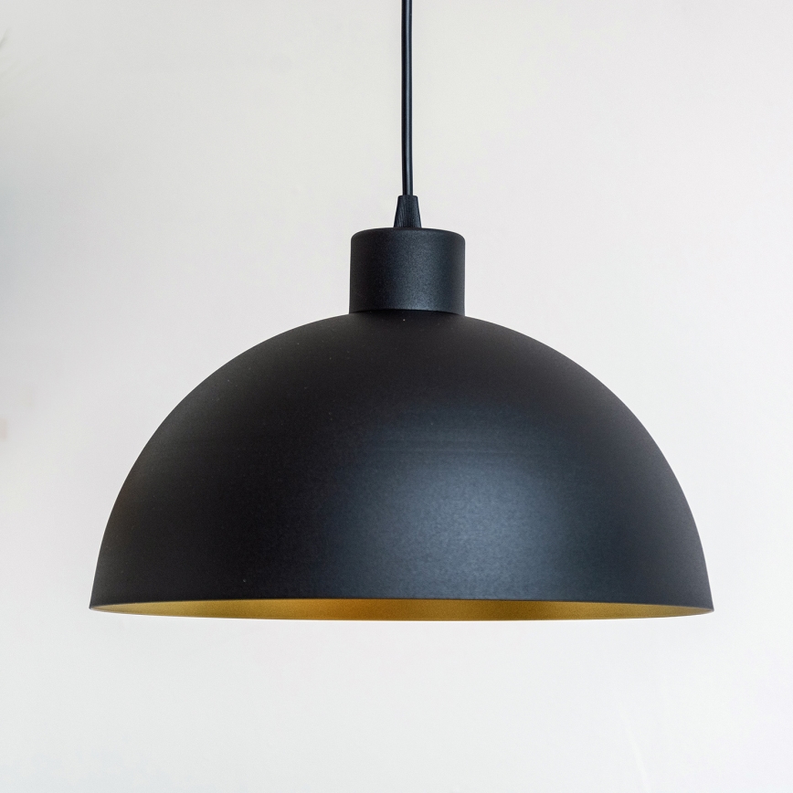 Luster na sajli VESPER 1xE27/15W/230 Ø 30 cm crno-zlatni