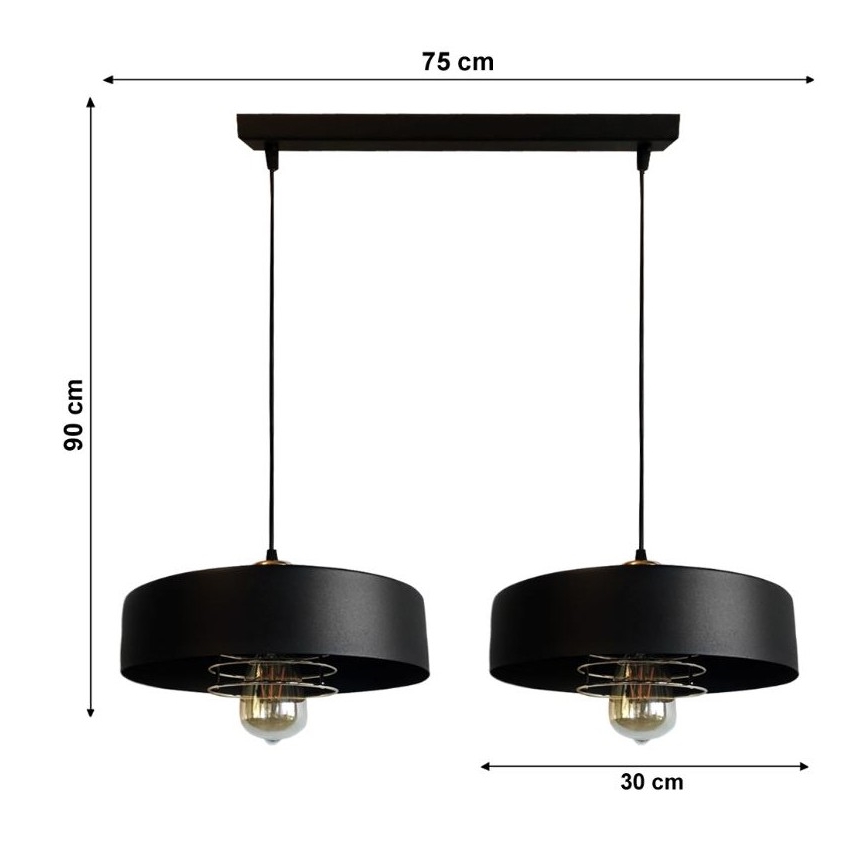 Luster na sajli VEST 2xE27/60W/230V