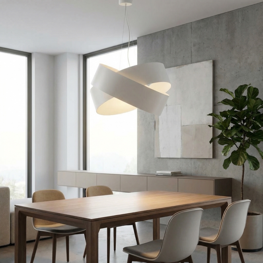 Luster na sajli VIENO 3xE27/15W/230V bijela