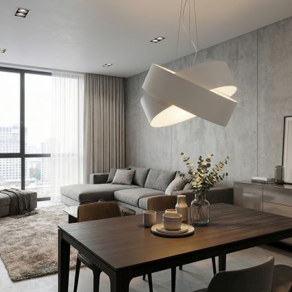 Luster na sajli VIENO 3xE27/15W/230V bijela