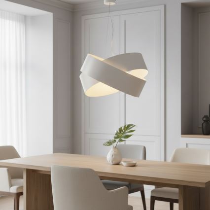 Luster na sajli VIENO 3xE27/15W/230V bijela