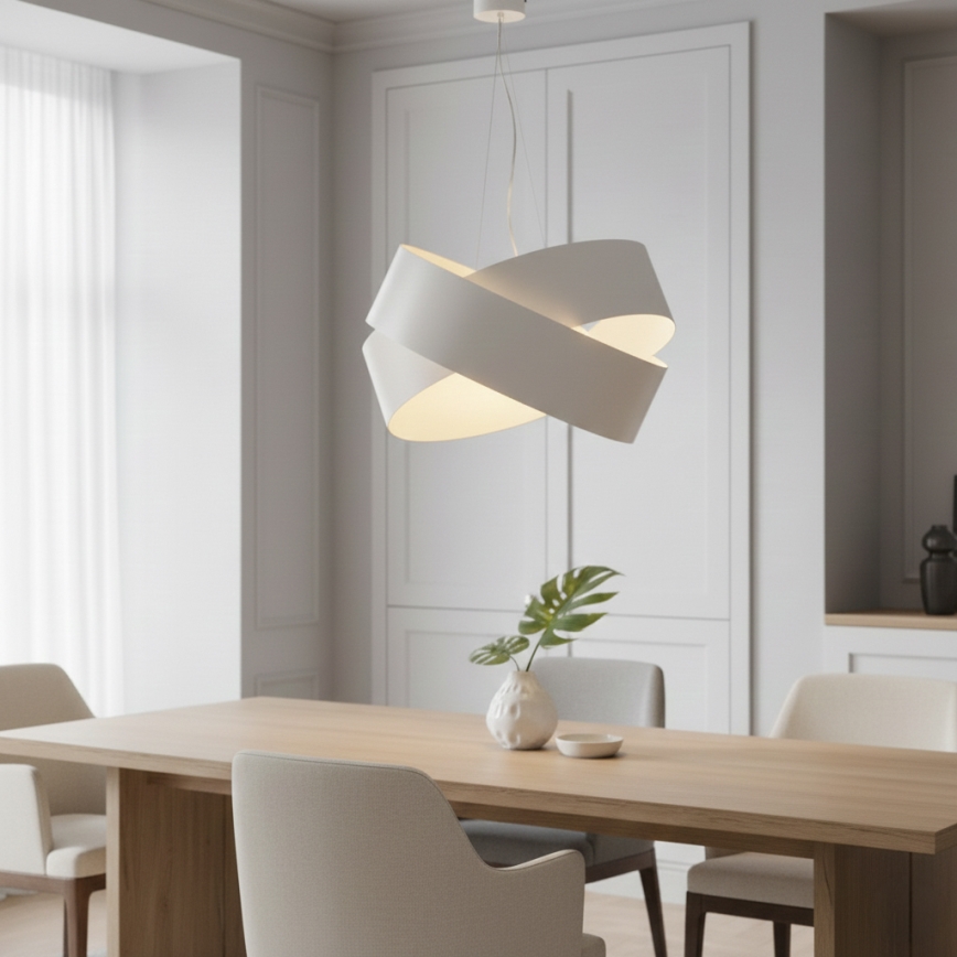 Luster na sajli VIENO 3xE27/15W/230V bijela
