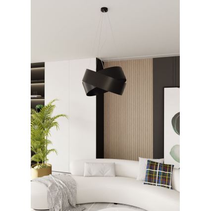 Luster na sajli VIENO 3xE27/15W/230V crna