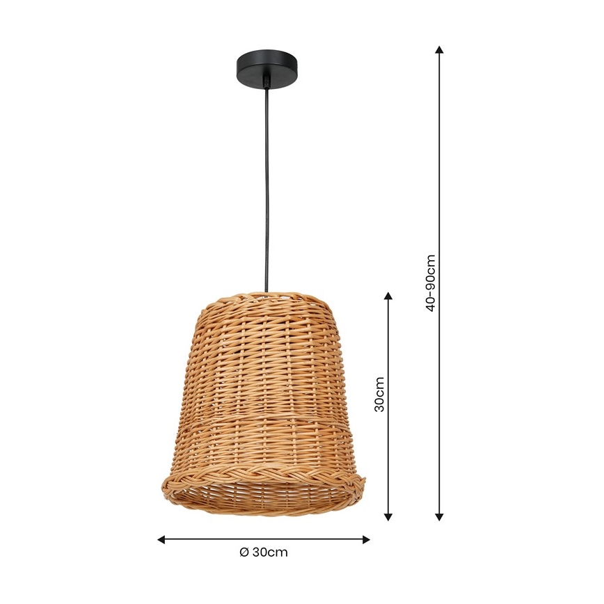 Luster na sajli VIMINI 1xE27/40W/230V ratan