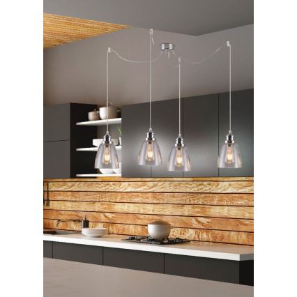 Luster na sajli VOICE 4xE27/40W/230V pauk