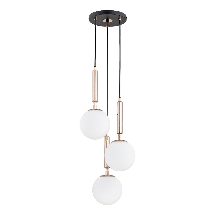 Luster na sajli VOLDA 3xE14/10W/230V pr. 28 cm mesing