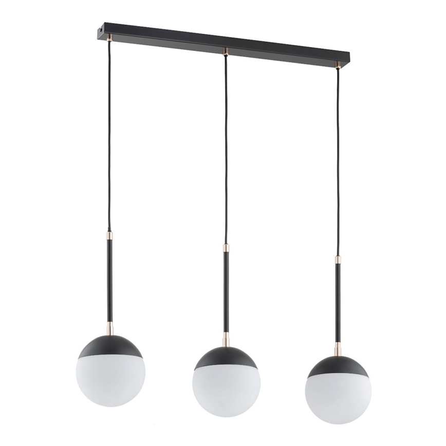 Luster na sajli VOLDA 3xE14/40W/230V crna
