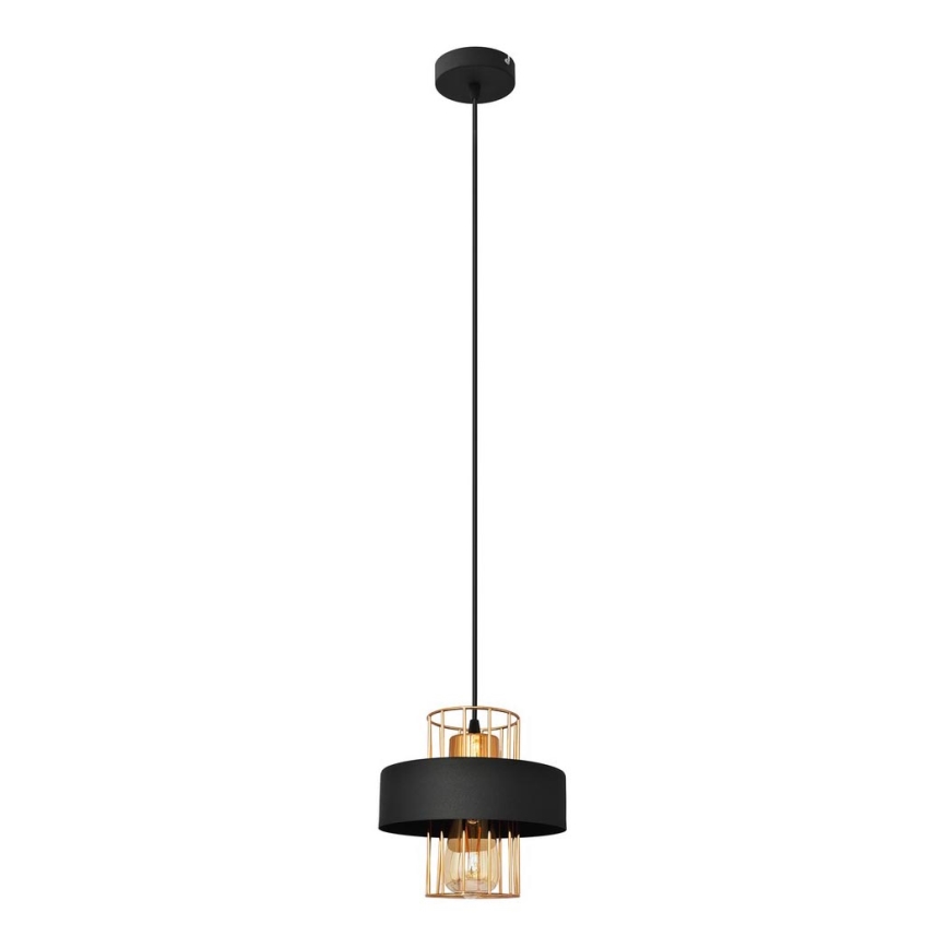 Luster na sajli VOLTA 1xE27/15W/230V crna/zlatna